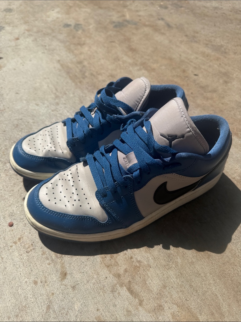 Nike women’s dunks  Low Top Sneakers - White & Blue Sz 9